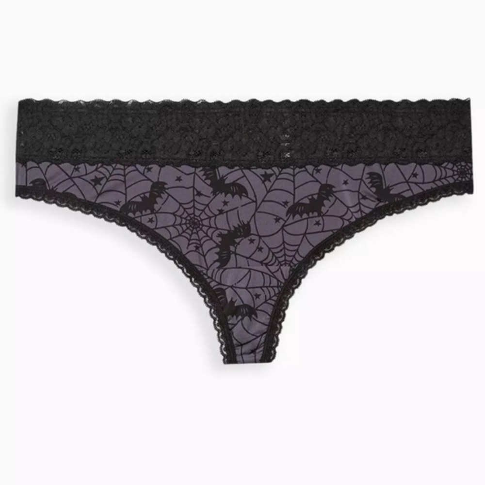3/$25 Torrid Black Web Mesh Second Skin Thong Lattice Panties sz 2 2X 18/20